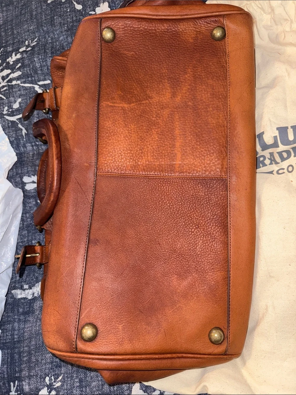 Duluth Trading Co Natural Canvas Tote with Black Logo